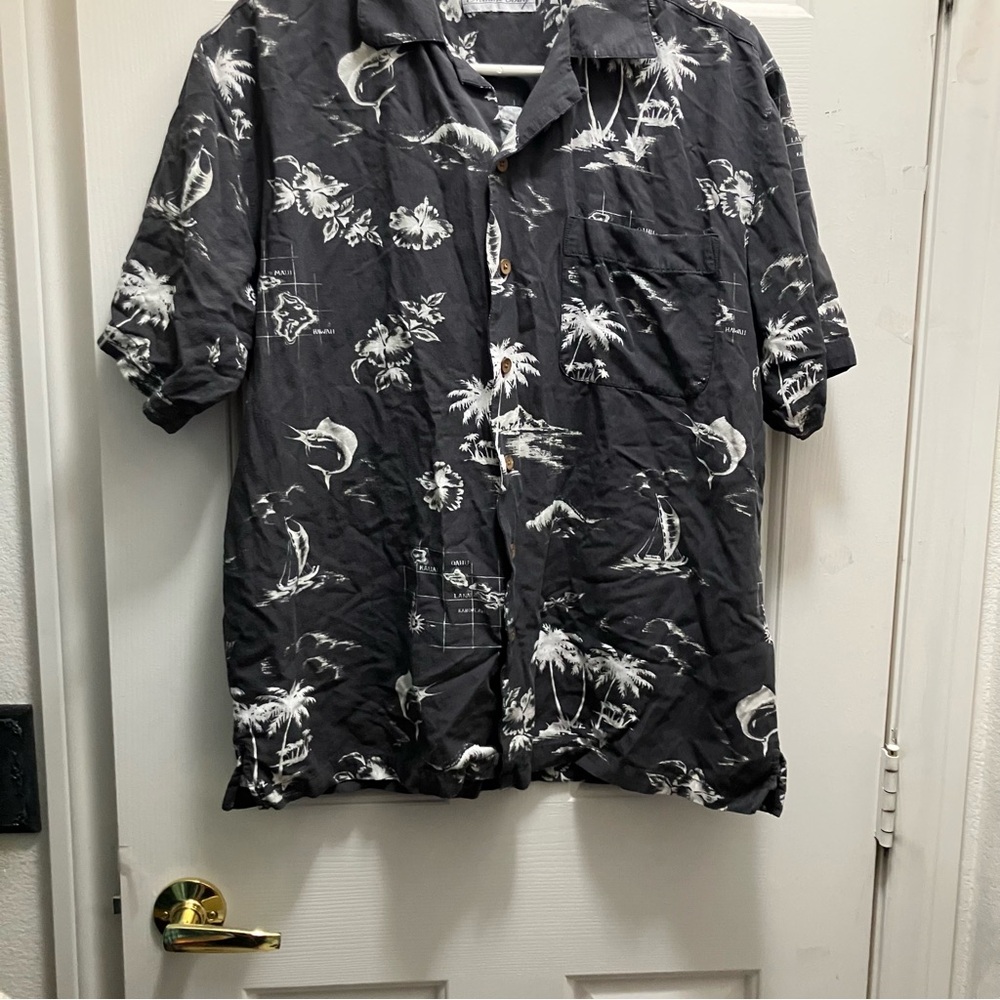 Milano Bay Men's Shirt Large Tropical Hawaii Islands Swordfish Size Medium